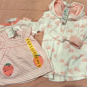 Baby girls 3 piece set + bath robe